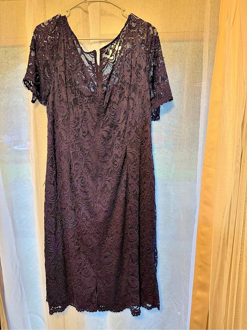 Adrianna Papell Black Lace Maxi Dress Size 1